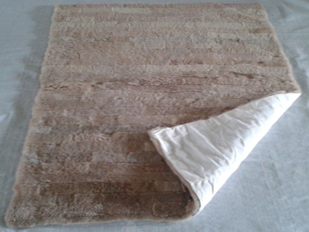 Irregular Patchwork Sheepkin Rug 